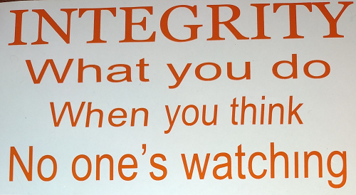 Integrity - Auto Decal - Vinyl - Orange 