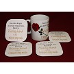 10 oz Ceramic Mug and 4 matching coasters - Priceless Friend 