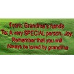 Quilt Label # 4 -  1 Color Font: Arial 